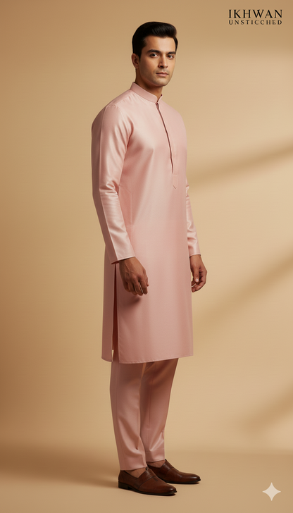 Wash & Wear Boski – Light Pink Color | Premium Four Season Fabric (4 Meters) | Gents Collection | 100% Guaranteed Fabric