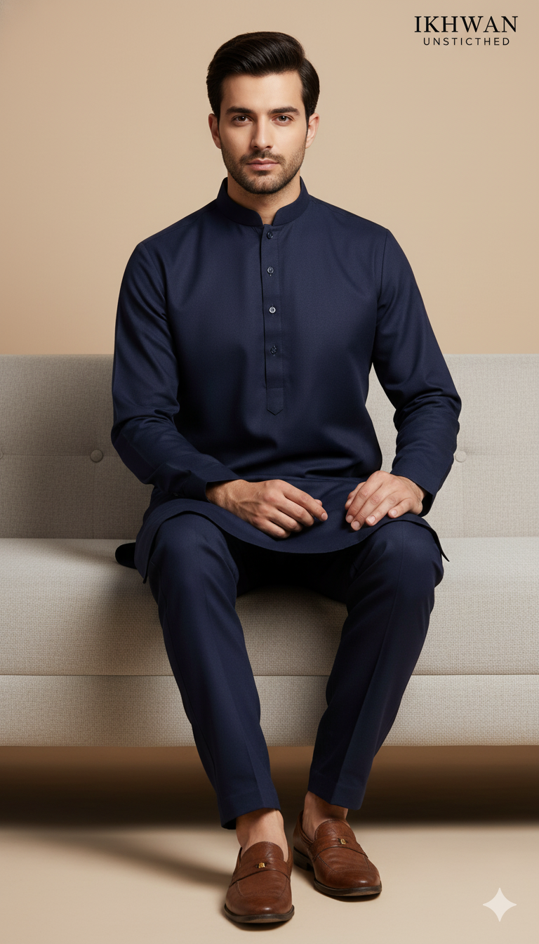 Premium Merino Wool Blend Fabric (4 Meters) | Winter Wear with Liquid Ammonia Finish