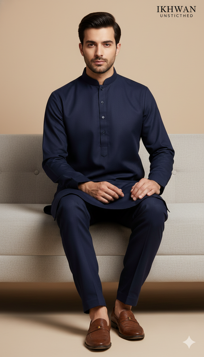 Premium Merino Wool Blend Fabric (4 Meters) | Winter Wear with Liquid Ammonia Finish