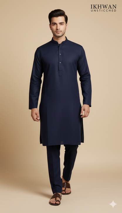 Premium Merino Wool Blend Fabric (4 Meters) | Winter Wear with Liquid Ammonia Finish