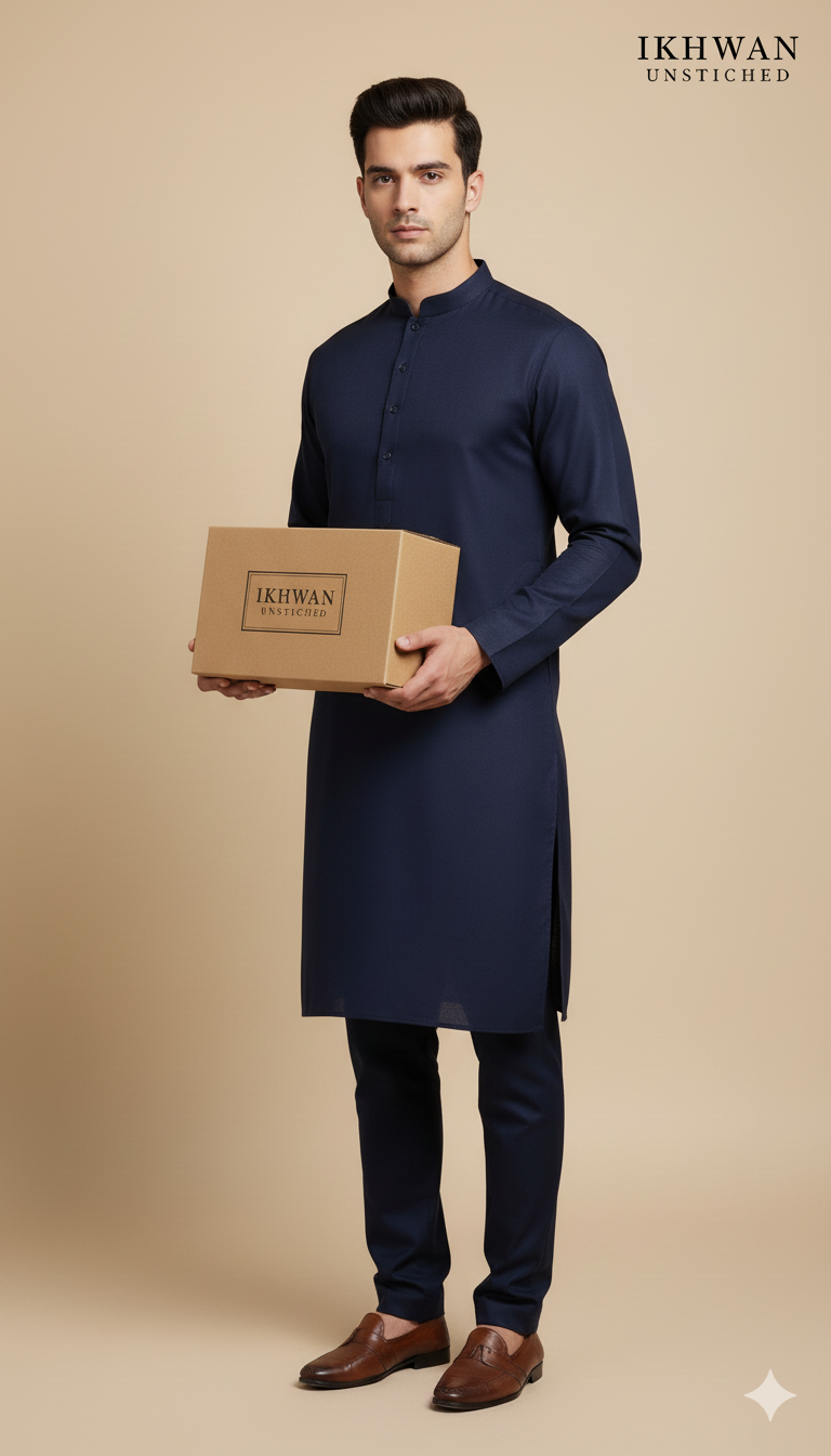 Premium Merino Wool Blend Fabric (4 Meters) | Winter Wear with Liquid Ammonia Finish