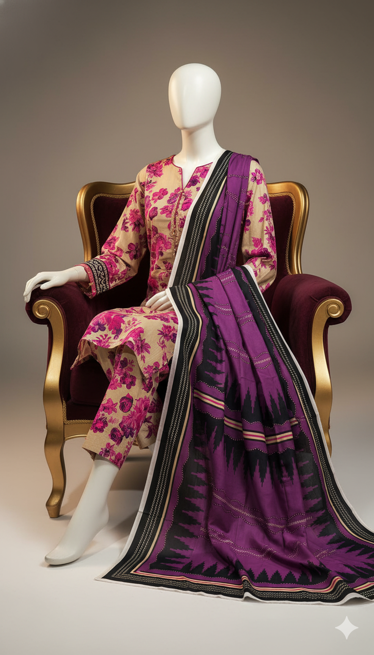 Exclusive Khaddar 3-Piece Unstitched Suit | Soft Dyed Khaddar Fabric with Trouser & Dupatta | Winter Collection 2025