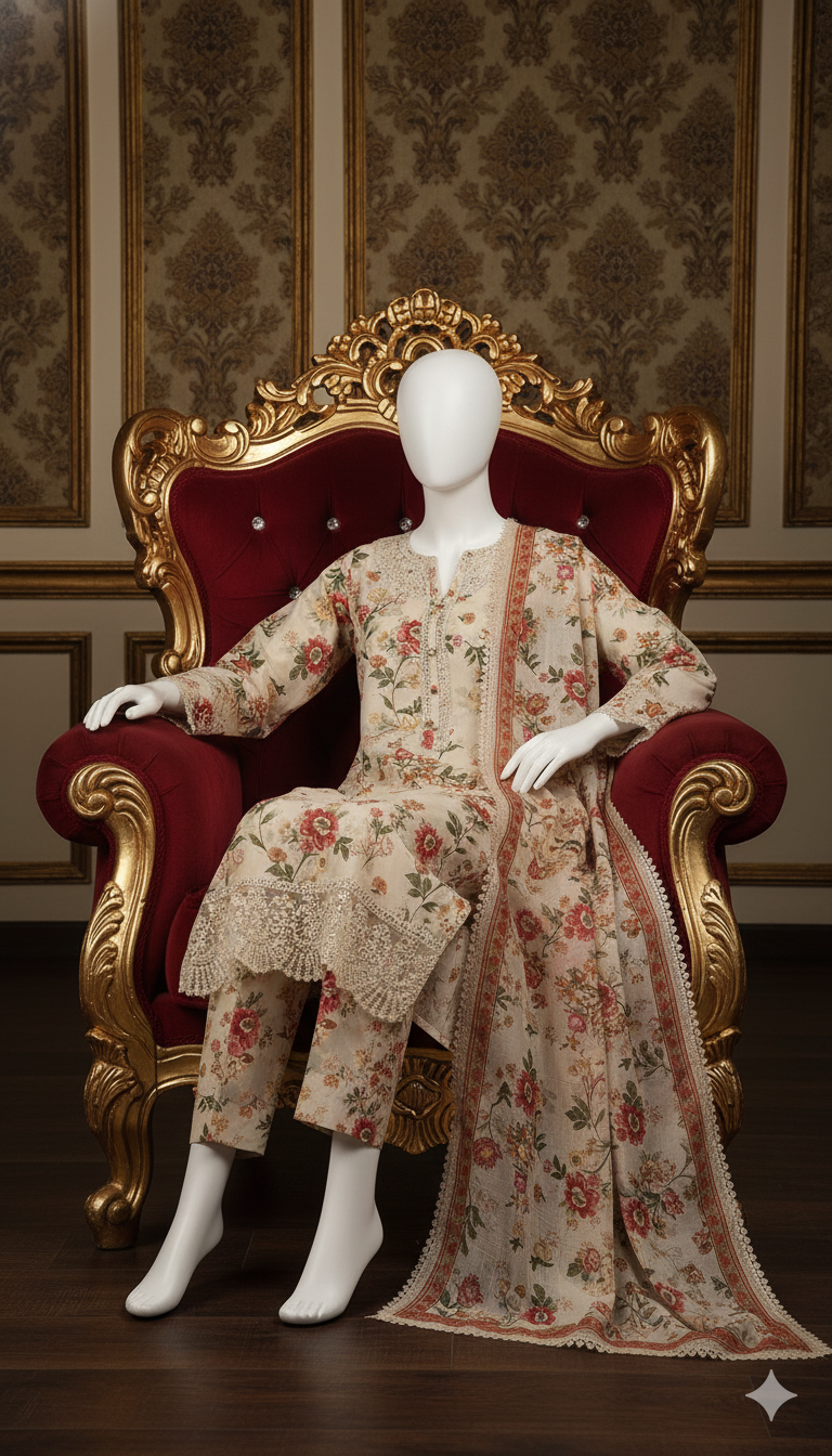 Digital Print Volume – Premium Slub Khaddar 3-Piece Unstitched Suit | Winter Collection 2025
