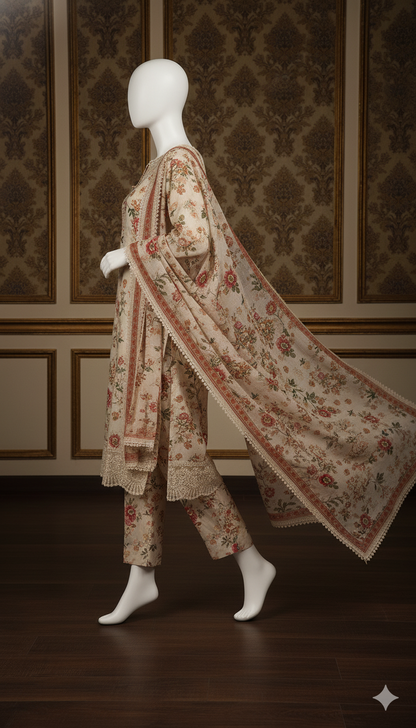 Digital Print Volume – Premium Slub Khaddar 3-Piece Unstitched Suit | Winter Collection 2025