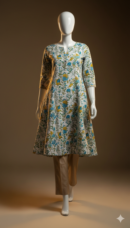 2-Piece Khaddar Suit – Winter Everyday Essentials | Digital Printed Shirt with Plain Trouser