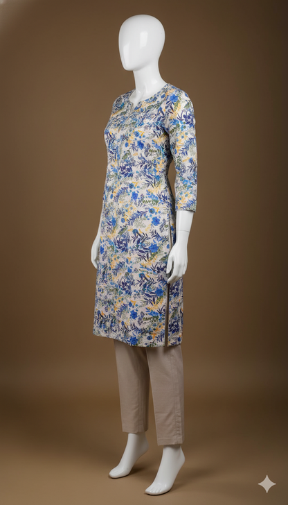 2-Piece Khaddar Suit – Winter Everyday Essentials | Digital Printed Shirt with Plain Trouser