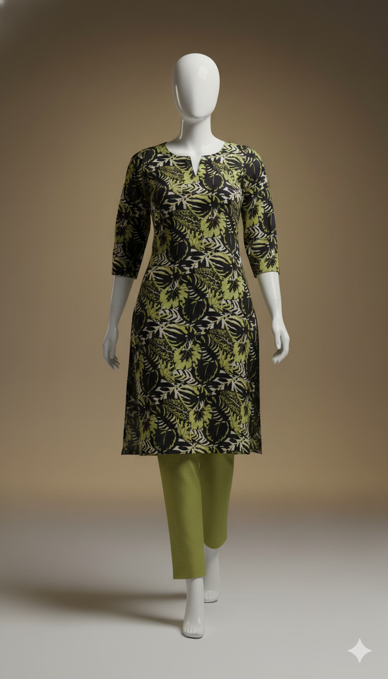 2-Piece Khaddar Suit – Digital Printed Shirt & Plain Trouser | Winter Everyday Essentials 2025