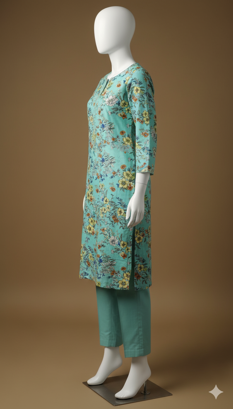 2-Piece Khaddar Suit – Premium Digital Print Edition | Unstitched Winter Wear 2025