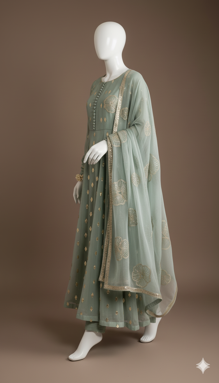 Ikhwan Replica – Embroidery Collection | Chiffon 3-Piece Unstitched Suit