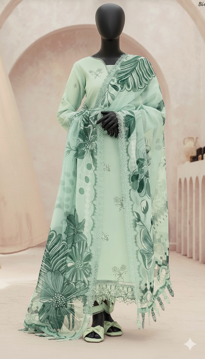 Ikhwan Unstitched – Farasha 5115 Premium Dhanak Embroidered Winter Suit