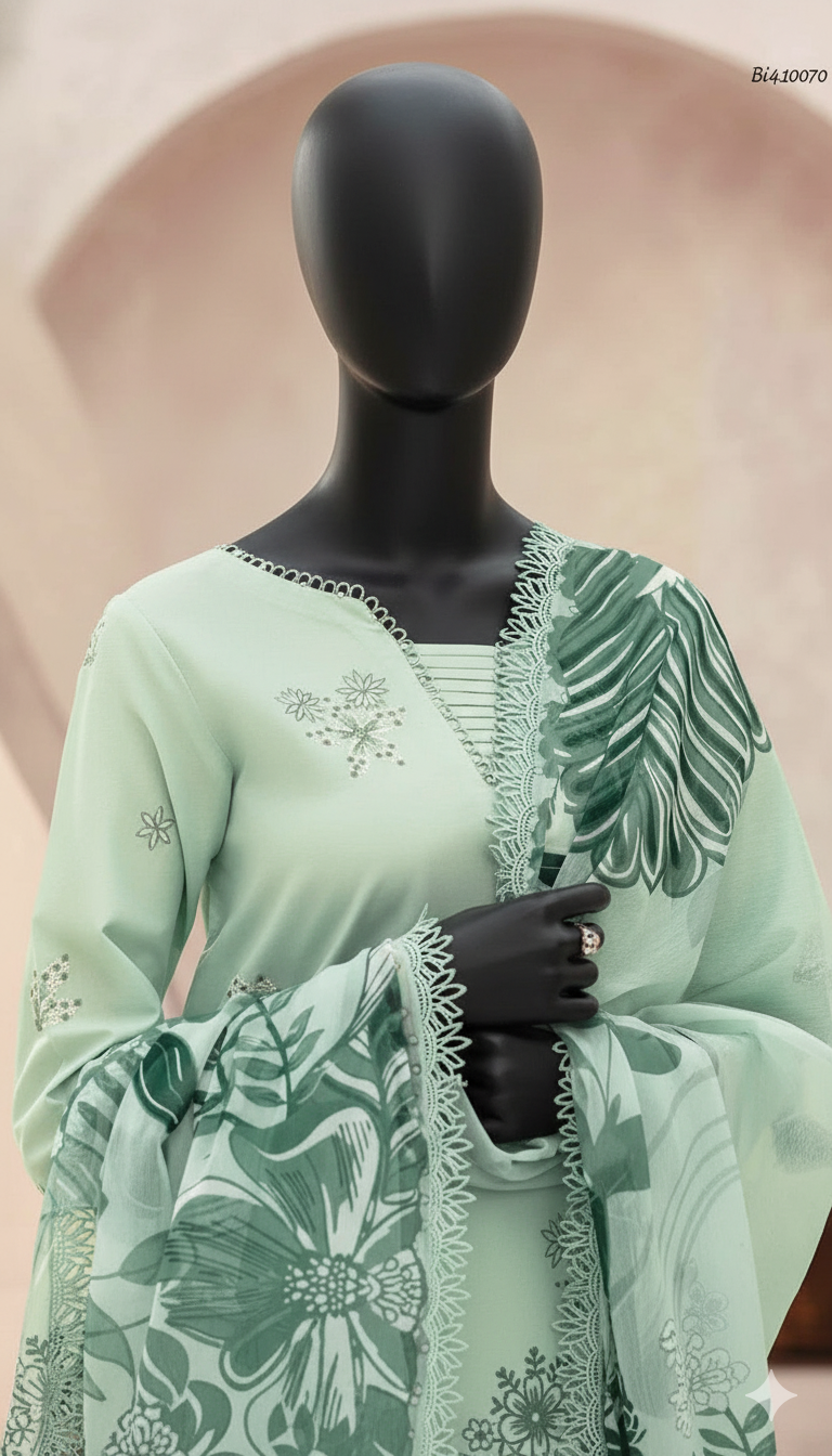 Ikhwan Unstitched – Farasha 5115 Premium Dhanak Embroidered Winter Suit