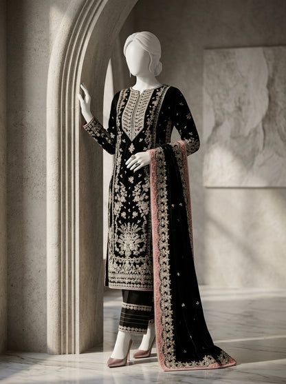 Luxury Embroidered Chiffon Wedding Collection – Maroon | Heavy Sequins & Adda Work 3-Piece Suit | Summer Wedding Collection 2026