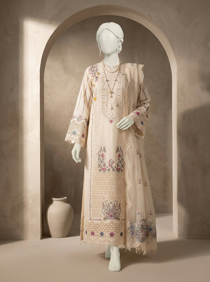 Summer Lawn Collection 2026 | Premium Chicken Karri Embroidered 3-Piece Lawn Suit with Embroidered Organza Dupatta