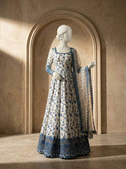 Luxury Lawn 3-Piece Heavy Embroidered Suit with Net Dupatta | Most Viral Code 2026 | Summer Collection
