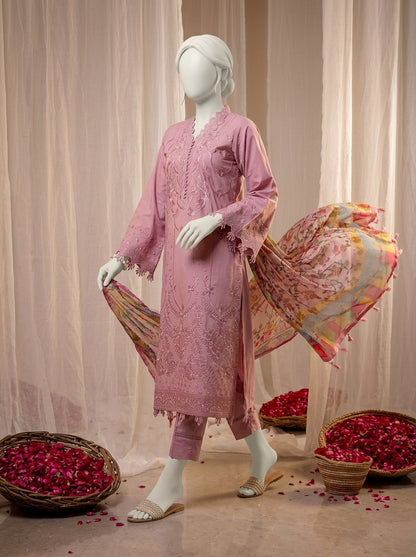 Premium Lawn 3-Piece Embroidered Suit with Digital Printed Monar Slub Dupatta | Summer Lawn Collection 2026