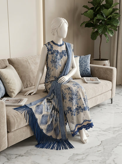 Premium Digital Printed Lawn 3-Piece Suit with Embroidered Chiffon Dupatta | Most Demanding Edition | Summer Collection 2026