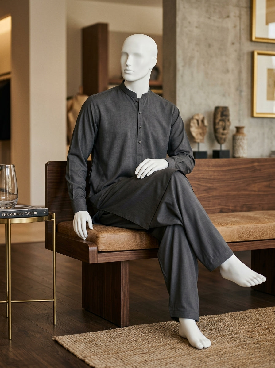 IKHWAN Men's Luxury Summer Collection 2026 – Dark Grey