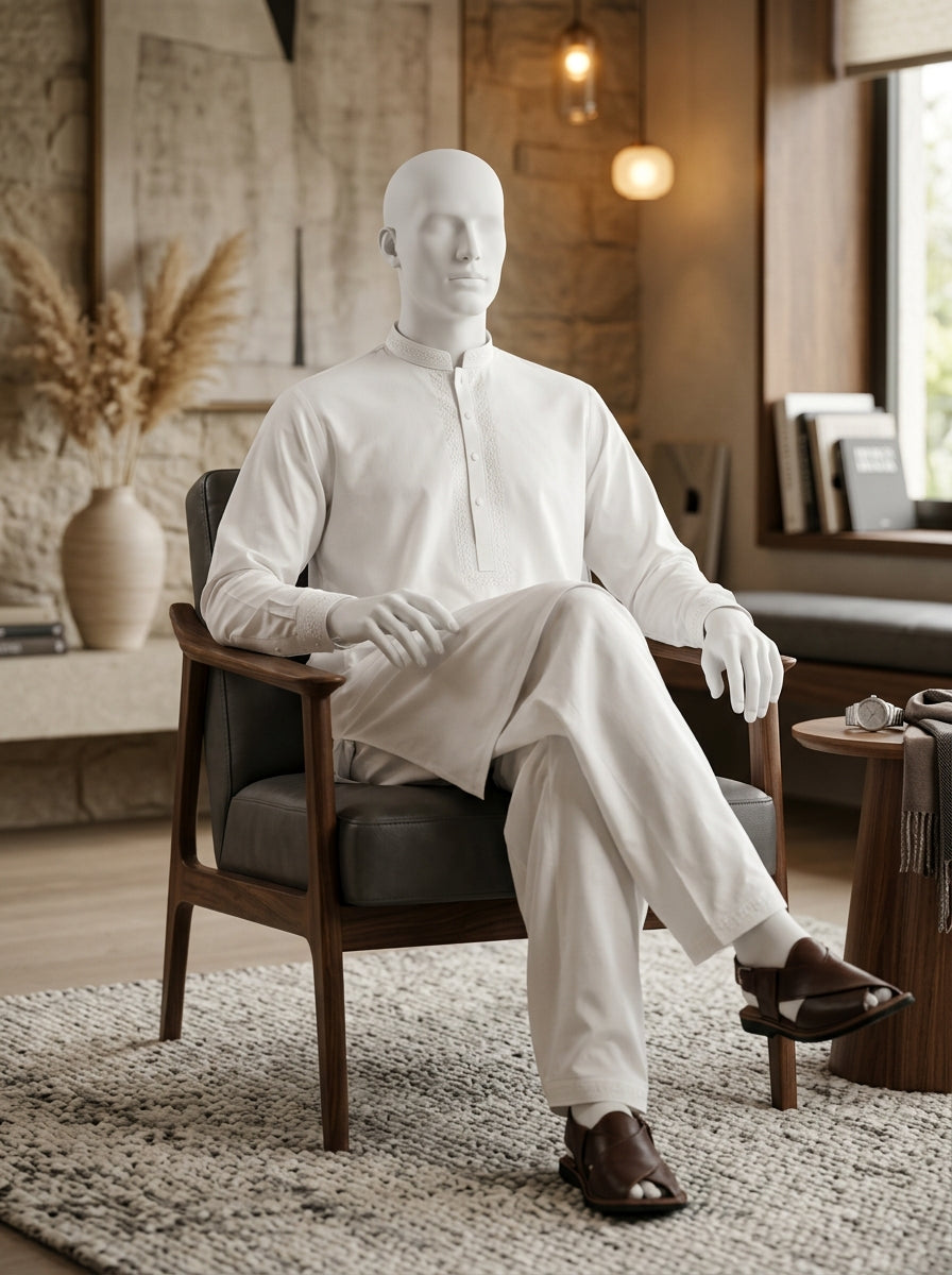 IKHWAN Men's Luxury Summer Collection 2026 – White