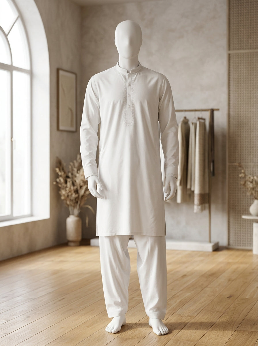IKHWAN Men's Luxury Summer Collection 2026 – White