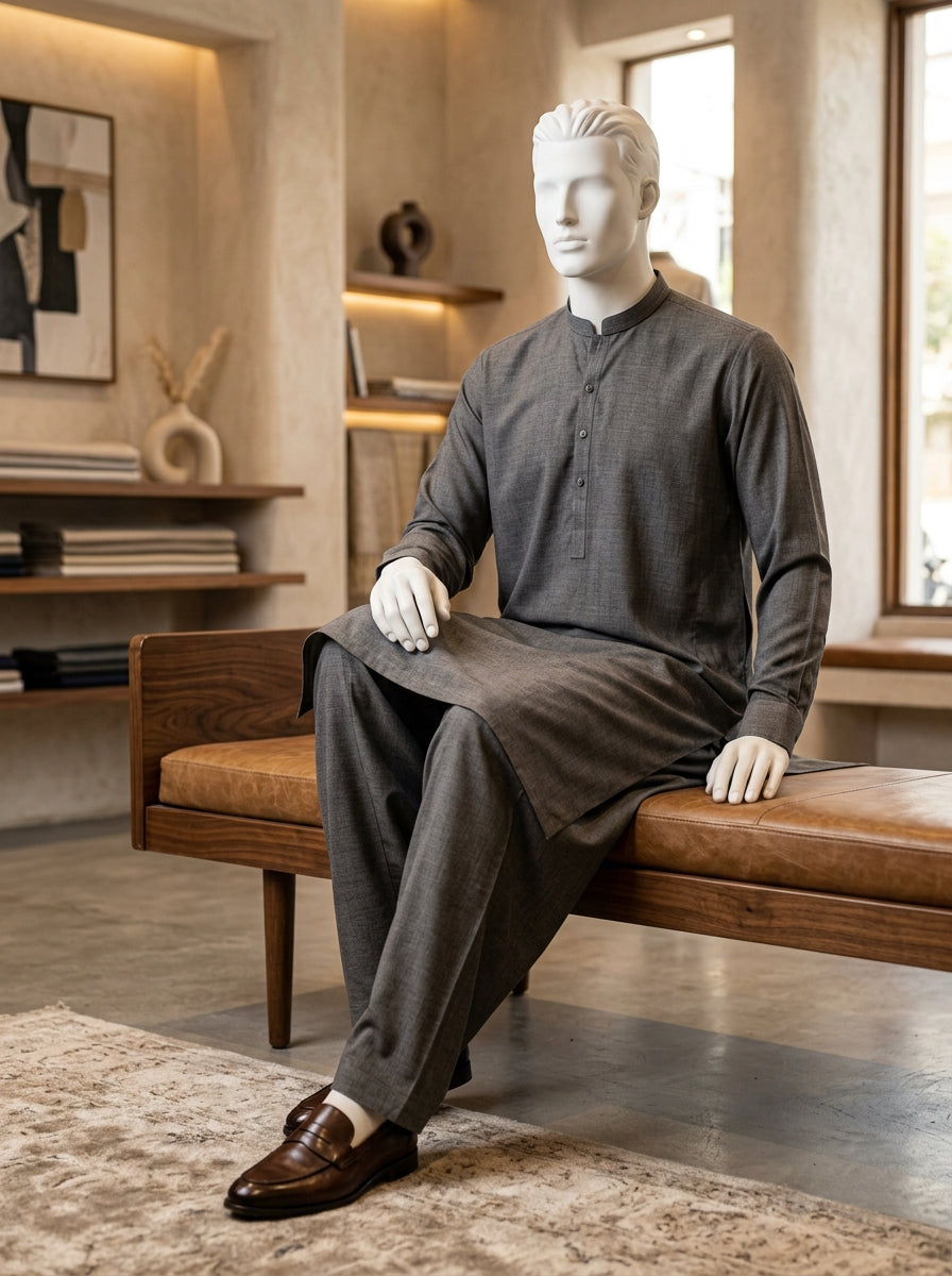 IKHWAN Men's Luxury Summer Collection 2026 – Mid Grey