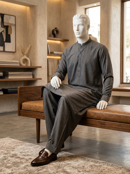 IKHWAN Men's Luxury Summer Collection 2026 – Mid Grey