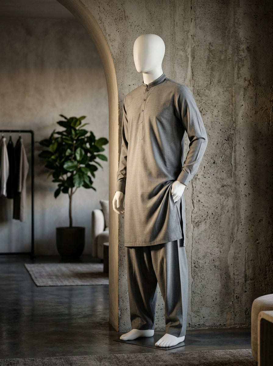 IKHWAN Men's Luxury Summer Collection 2026 – Mid Grey