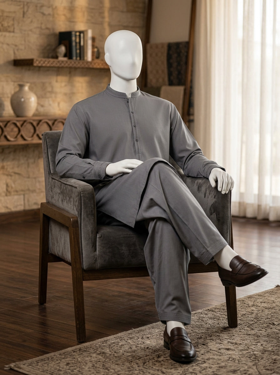 IKHWAN Men's Luxury Summer Collection 2026 – Mid Grey