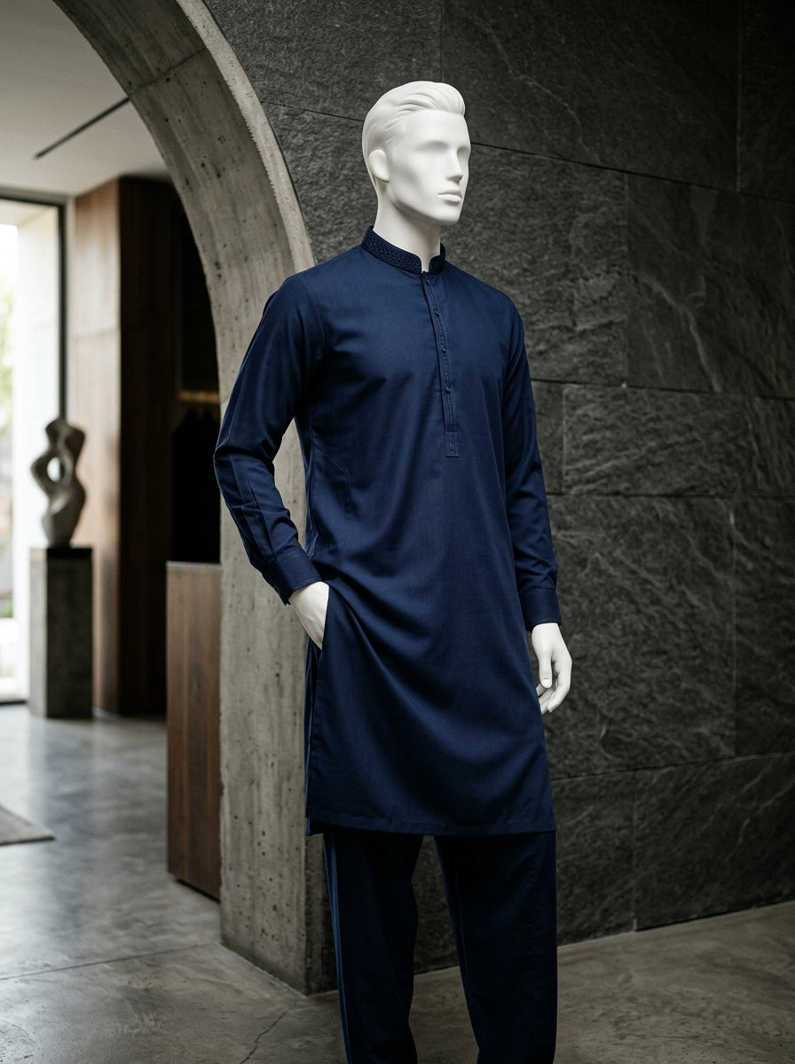 IKHWAN Men's Luxury Summer Collection 2026 – Navy Blue