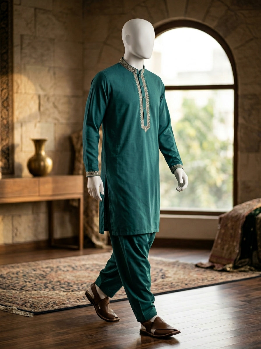 IKHWAN Men's Luxury Summer Collection 2026 – Sea Green