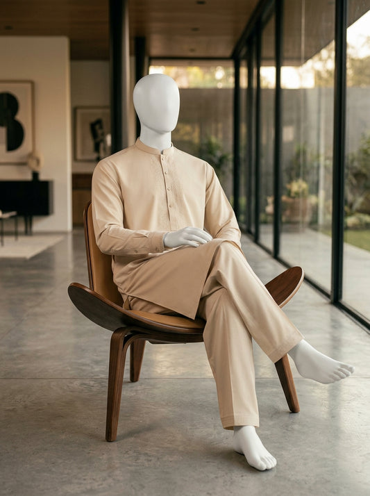 IKHWAN Men's Luxury Summer Collection 2026 – Pale Oyster