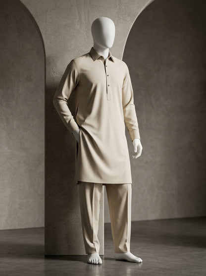 IKHWAN Men's Luxury Summer Collection 2026 – Pale Oyster