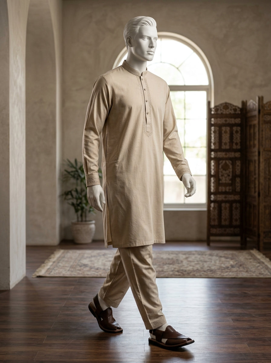 IKHWAN Men's Luxury Summer Collection 2026 – Pale Oyster