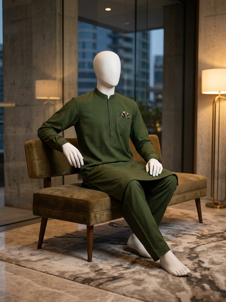 IKHWAN Men's Luxury Summer Collection 2026 – Mehndi