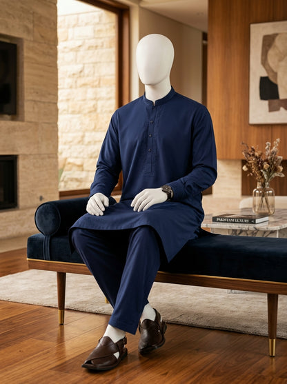 IKHWAN Men's Luxury Summer Collection 2026 – Navy Blue