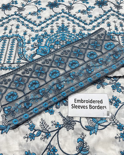 Luxury Lawn 3-Piece Heavy Embroidered Suit with Net Dupatta | Most Viral Code 2026 | Summer Collection
