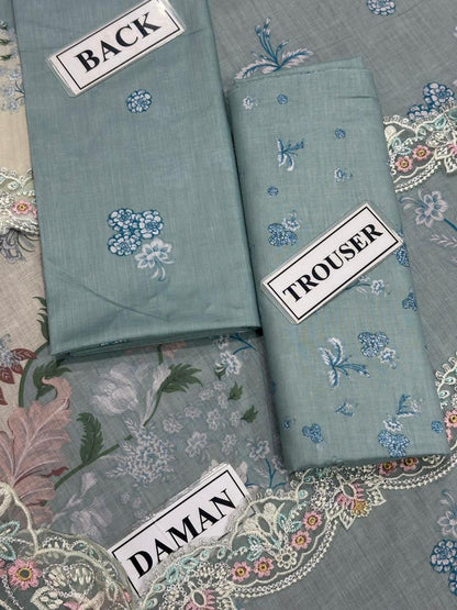 Luxury Printed Lawn 3-Piece Suit with Heavy Embroidered Chiffon Dupatta | Summer Lawn Collection 2026