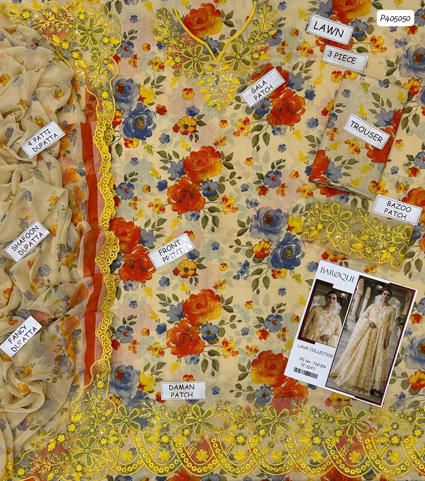 Digital Printed Lawn 3-Piece Suit with Ready-to-Wear Chiffon Dupatta | Most Demanding Edition | Summer Collection 2026