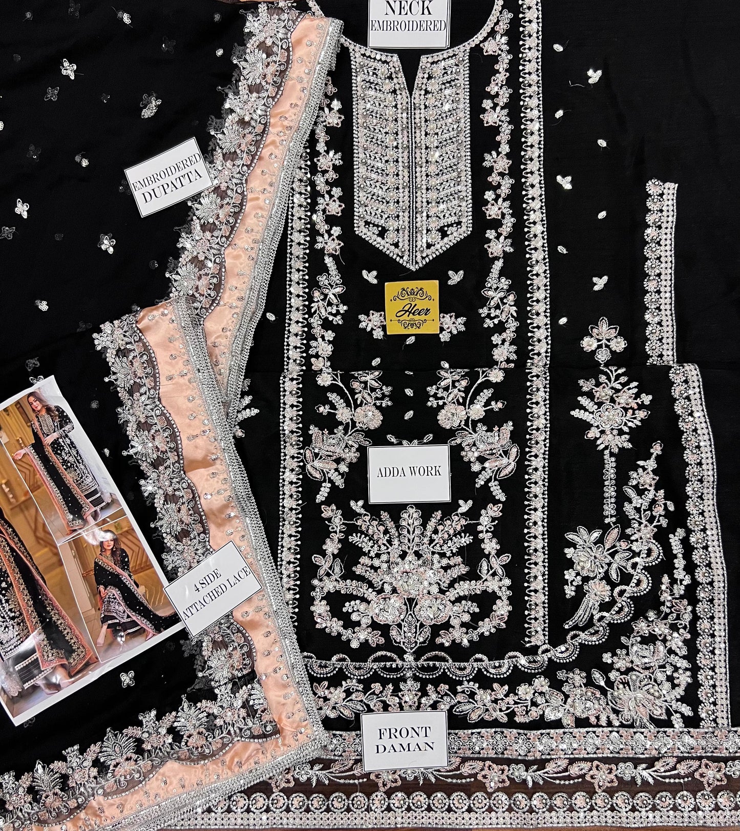 Luxury Embroidered Chiffon Wedding Collection – Maroon | Heavy Sequins & Adda Work 3-Piece Suit | Summer Wedding Collection 2026