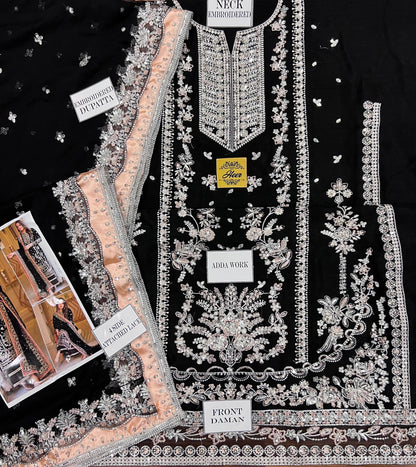 Luxury Embroidered Chiffon Wedding Collection – Maroon | Heavy Sequins & Adda Work 3-Piece Suit | Summer Wedding Collection 2026