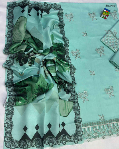 Ikhwan Unstitched – Farasha 5115 Premium Dhanak Embroidered Winter Suit