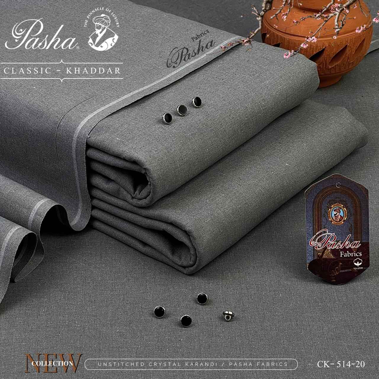 Pasha New – Classic Khaddar By IKHWAN UNSTITCHED - Unstitched 7 Meters | Premium Winter Fabric Collection