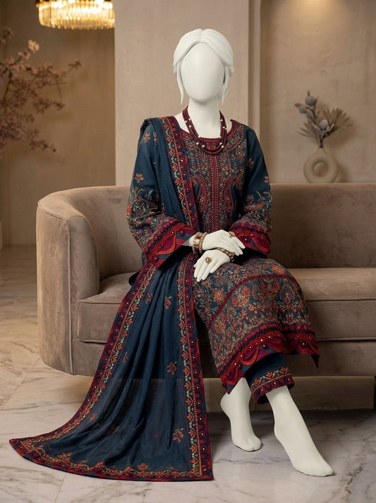 Summer Lawn Collection 2026 | Premium Embroidered 3-Piece Lawn Suit with Chiffon Dupatta | Most Hit Design