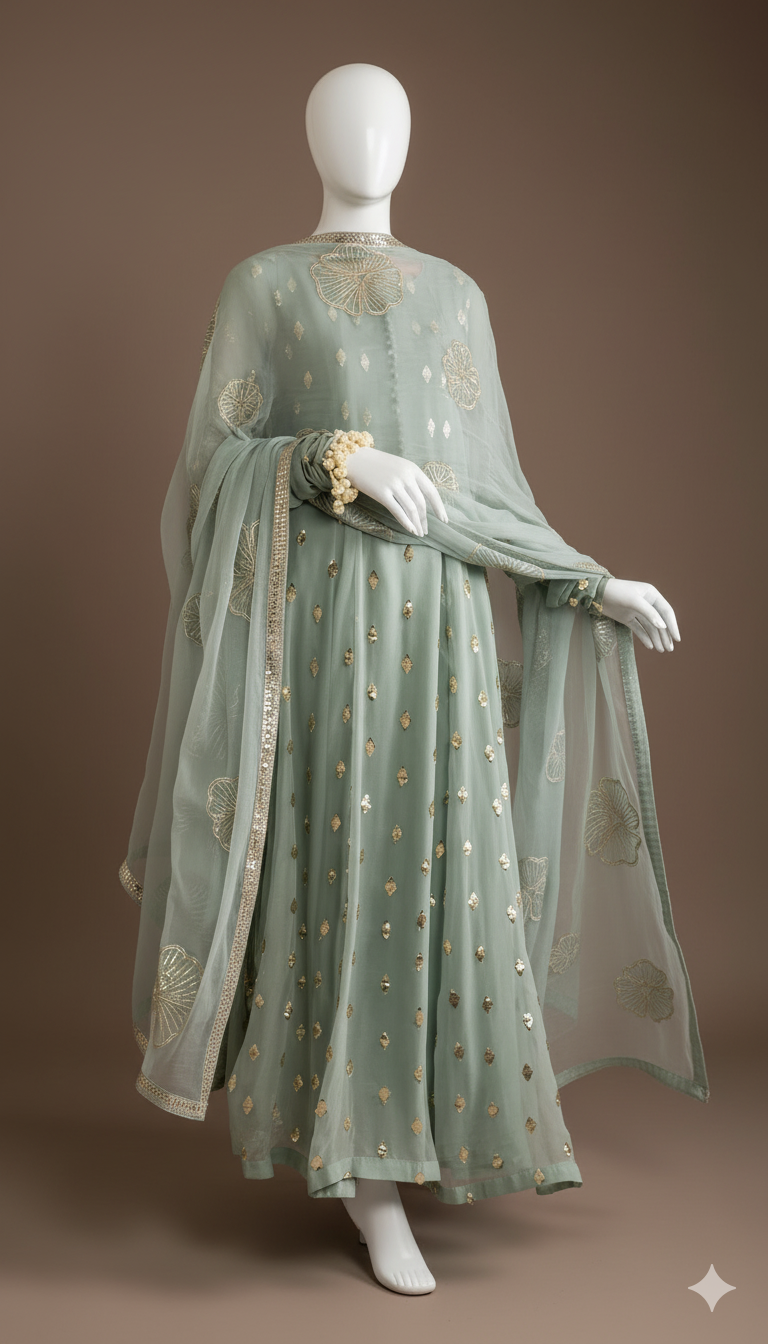 Ikhwan Replica – Embroidery Collection | Chiffon 3-Piece Unstitched Suit