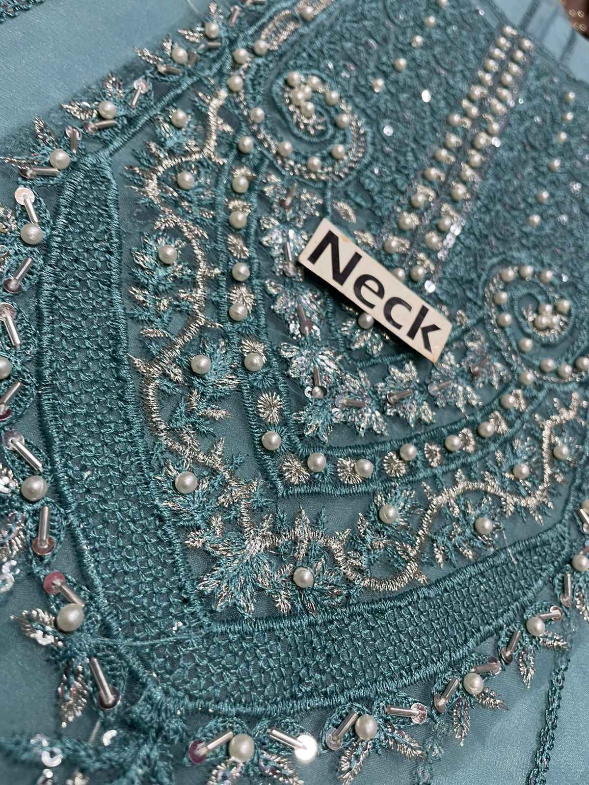 Luxury Organza 3-Piece Embroidered Suit with Adda Work, Cutwork Borders & Ready-to-Wear Dupatta | Ikhwan New Arrivals – November Drop 1