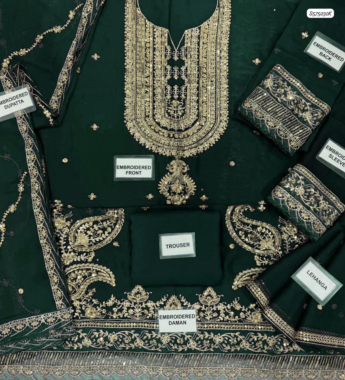 Luxury Embroidered Chiffon 3-Piece Suit with Heavy Gharara & Signature Dupatta | Ikhwan New Arrivals – November Drop 2