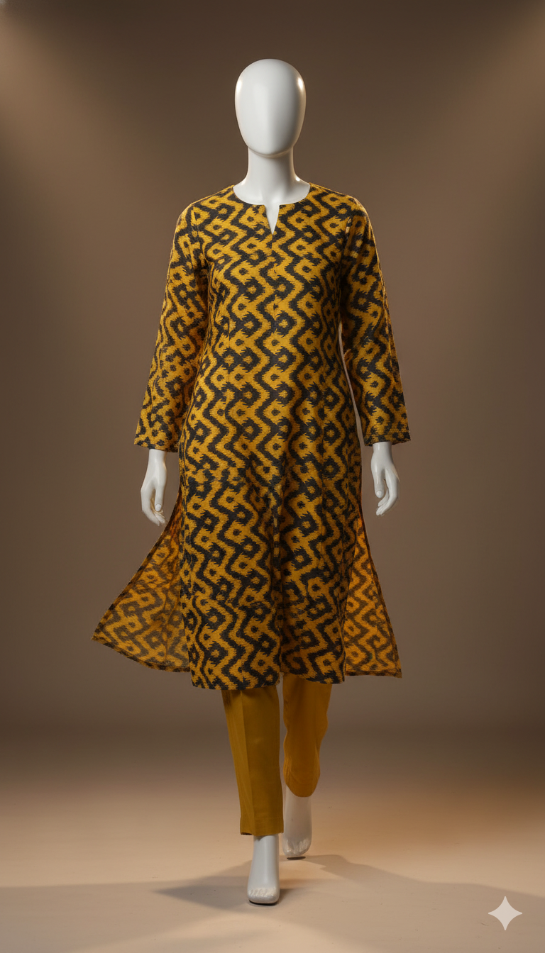 2-Piece Printed Khaddar Suit – Winter Essentials Collection | Soft & Stylish Unstitched Fabric