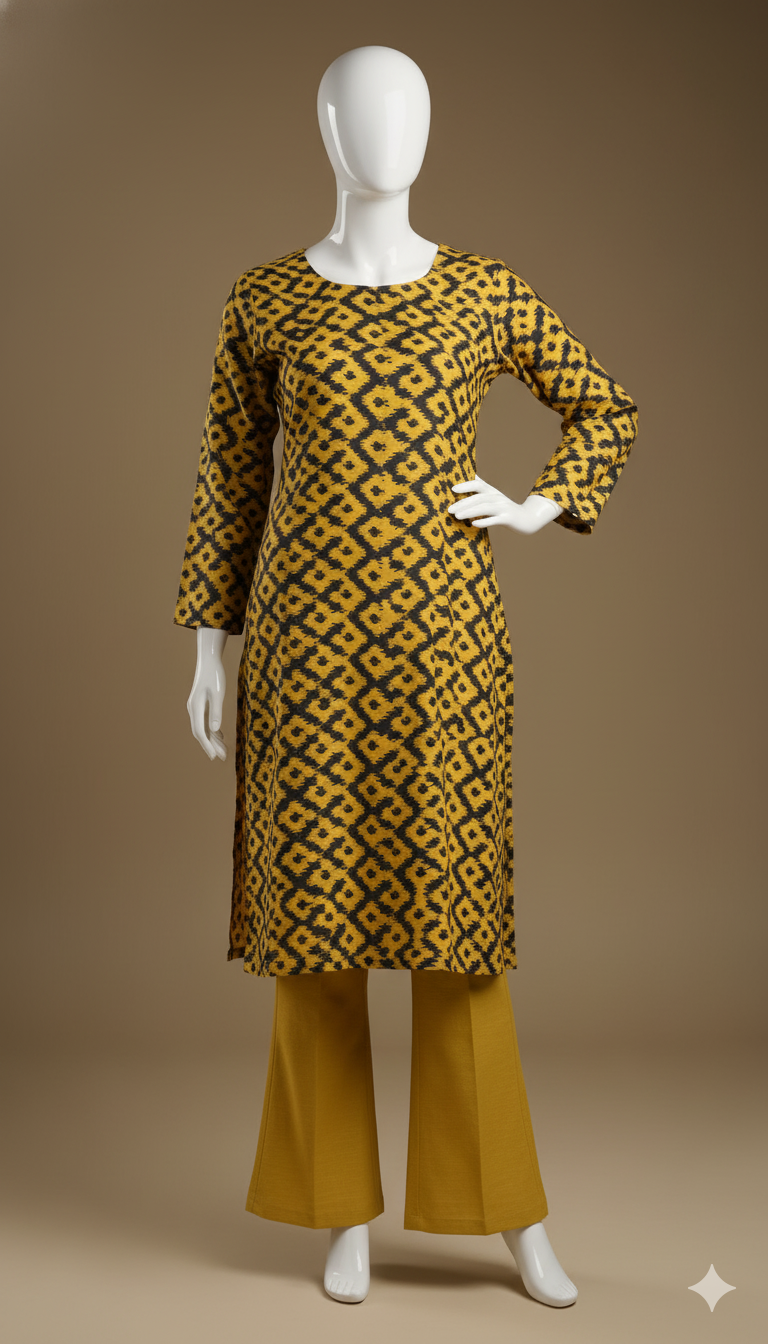 2-Piece Printed Khaddar Suit – Winter Essentials Collection | Soft & Stylish Unstitched Fabric