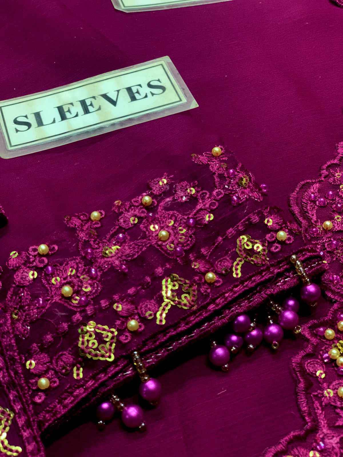 Unstitched Luxury Chiffon 3-Piece Replica Suit with Sequence & Thread Embroidery | Ikhwan New Arrivals – November Drop 1