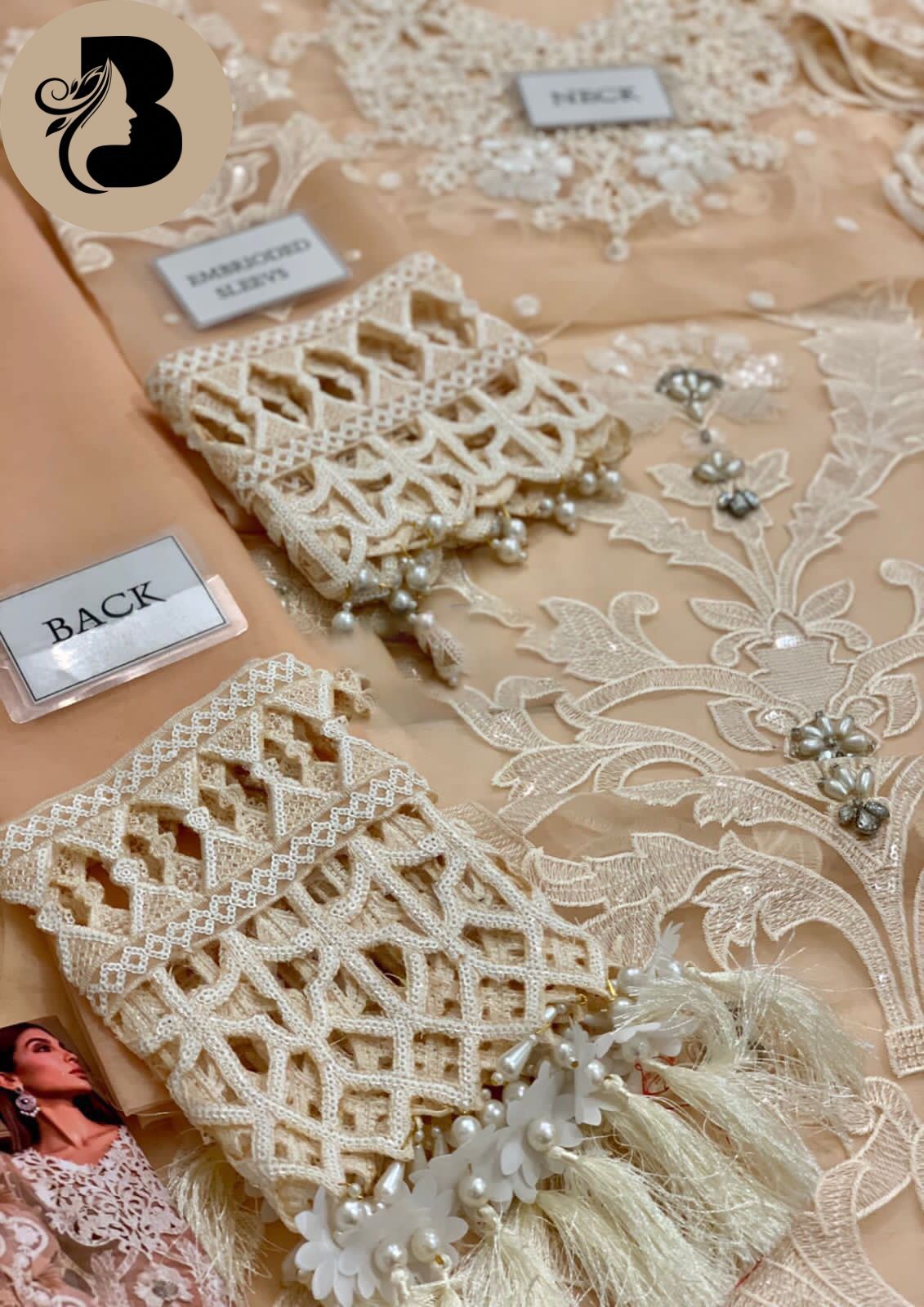 Organza Fully Heavy Embroidered 3-Piece Suit | Sequins & 3D Flowers | Dyed Satin Silk Trouser | 2 Styles – Kameez/Shalwar & Frock | November Drop 2 Winter 2025