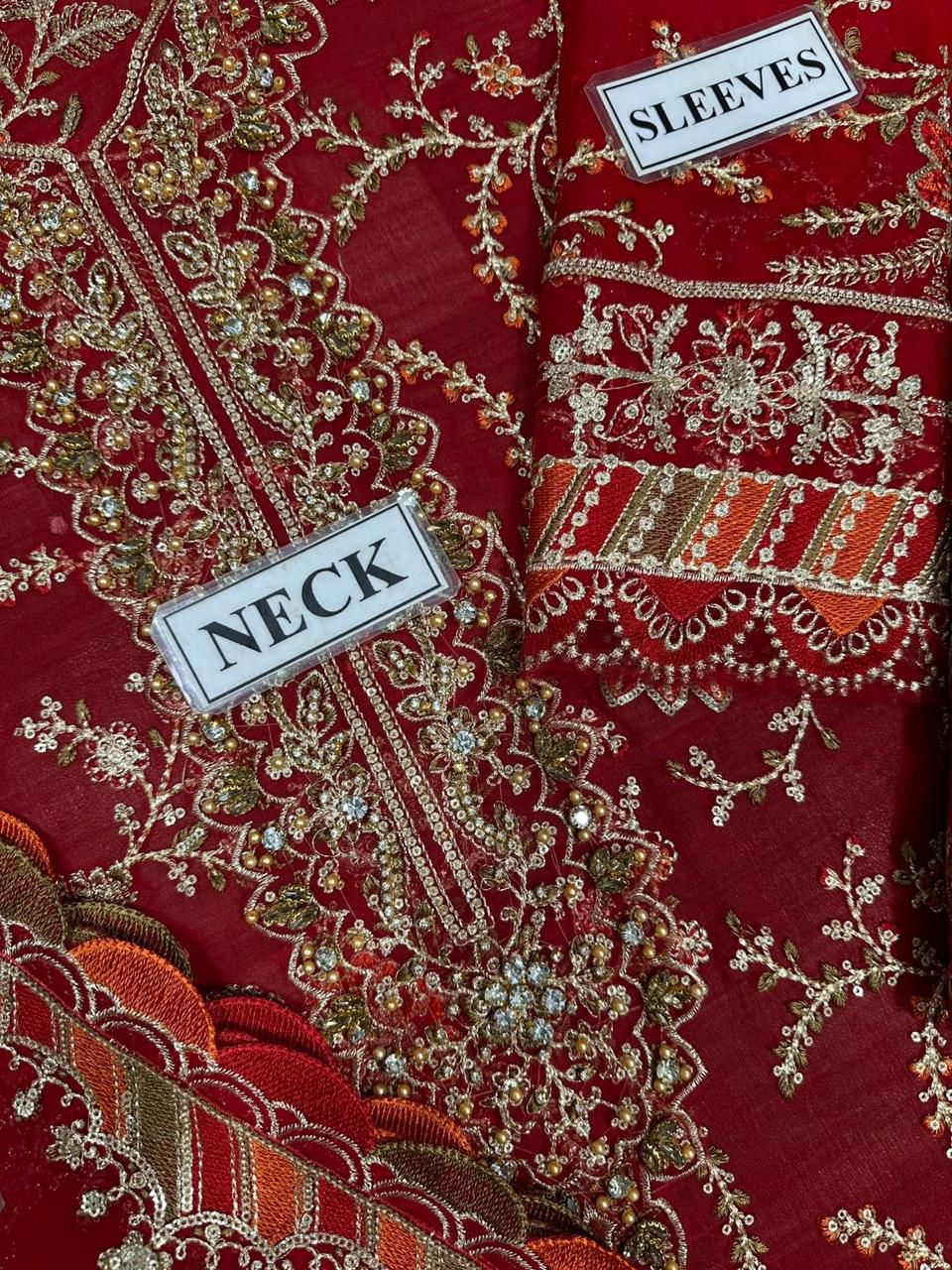 Ikhwan Unstitched – Most Hit Design | Semi Pure Chiffon 3-Piece Suit | Heavy Embroidered Sequins | November Drop 2 – Winter 2025